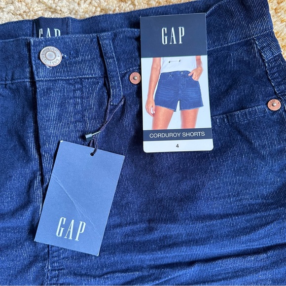 Gap NWT Corduroy Blue Shorts Size 4 - Picture 3 of 5